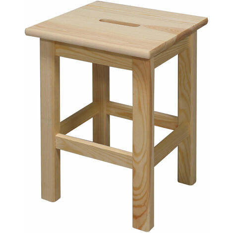 Tabouret de pied assis H 44 en bois massif alberiamo (1/3)