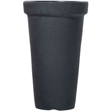 Vase kono fausse effet pierre couleur noire couleur et terreur dpc prosperplast 30xH50 cm Nero (1/5)