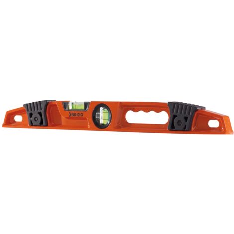 Flacons de niveau 2 en aluminium avec des caoutchoucs protecteurs Brixo Trapezio