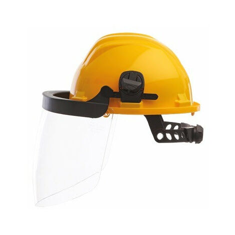 Casque De Protection 3 En 1 GREEN DEVIL – Casque Chantier ABS Avec Visière Transparente + Protection Auditive 32 DB – Réglable Ventilé – Idéal Travaux, Bricolage, Sylviculture
