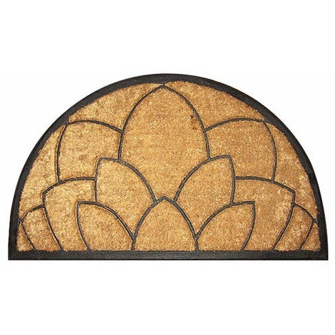 Zerbino hors de la noix de coco et du caoutchouc rectangulaire 45x75 cm Brixo cocorub mezzaluna (1/2)
