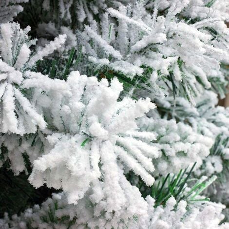 Firé de Noël enneigé de l'arbre de Noël en PVC Altezza 180 cm - 500 rami
