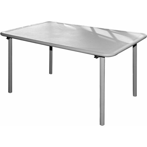 Tableau de pliage en acier recouvert de 135x80x71 cm en fibre de verre rugby rectanguulaire gris