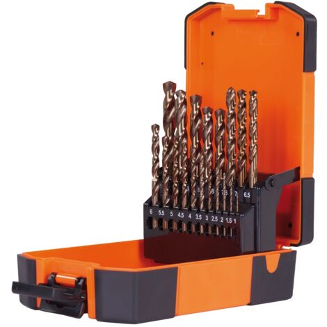 Ensemble de 19 pointes en acier cobalt avec récipient pour pistolet et acier métallique Brixo et acier de fer
