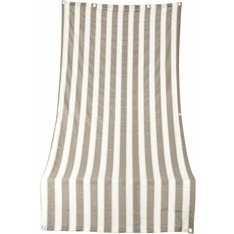 Curtain de chute 145x250 cm en coton et polyester imperméable pour les cours et les terrasses  Bianco e tortora