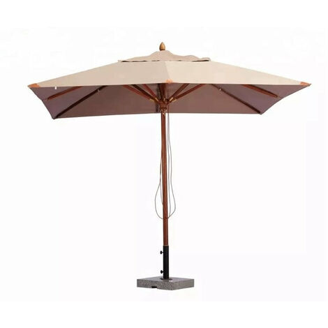 Parapluie du jardin en baignade en bois avec une cartouche à la carte solaire 3x3 m (1/4)