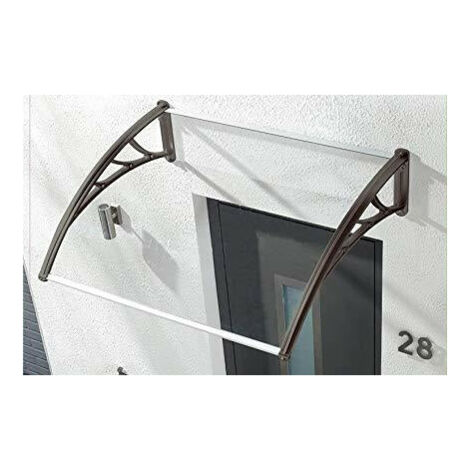 SHÉDER DE POLYCARBONATE EXTÉRIEUR avec kit de différentes tailles L80xP120 cm. - Vetro trasparente