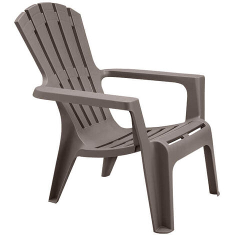 Jardin de fauteuils en plein air en résine et en fibre de verre avec dossier haut et basse inférieur DarkGray