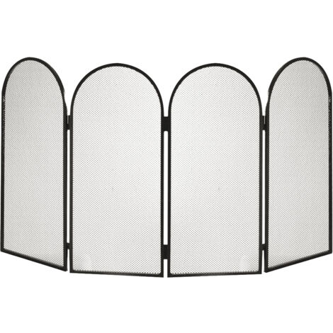 Parascintille pliante avec 4 un en fer forgé pour les cheminées et les cheminées (1/4)