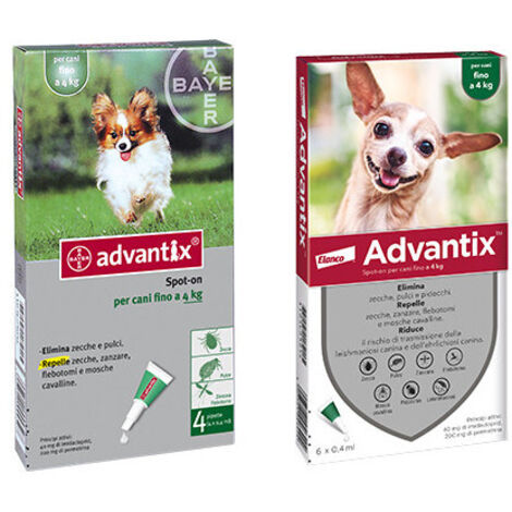 Advantix pour les chiens jusqu'à 4 kg répulsif au complexe contre les moustiques bayer mousquito 6 Pipette