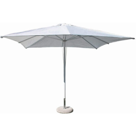3x3 MT Garden Umbrella avec poteau en aluminium central et tissu de polyester Cassopeia  White (1/4)