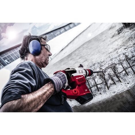 Einhell Marteau Perforateur TE-RH 38 E (1050 W, Mandrin SDS-MAX, Livré en coffret avec une butée de profondeur en métal et une poignée supplémentaire avec rainurage antidérapant)
