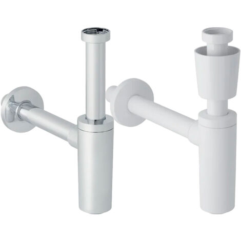 Siphon apparent pour évier Ø 40X1"1/4 Blanc (1/4)