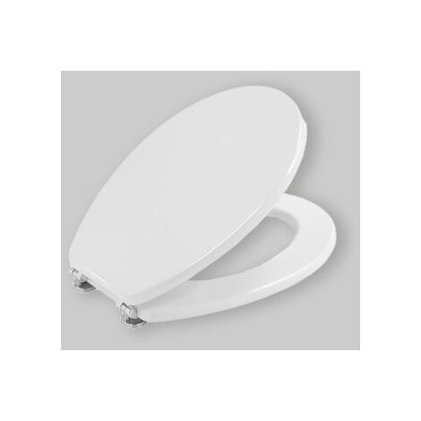 Abattant WC Ellipse Mdf Laqué Blanc - Fermeture Normale (1/4)