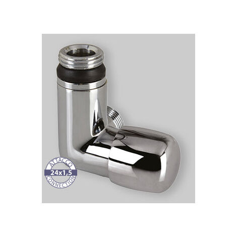 Bouclier de verrouillage à angle gauche Cuivre, Multicouche et Connexion Pe-X "Dafne" Chrome 1/2" - 24X1.5 (1/3)