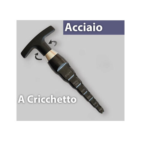 Ébavureur de calibrateur en acier à cliquet pour tuyaux multicouches multi-mesures (1/3)
