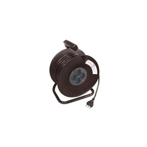 Rallonge Avec Enrouleur 15 M - 4 Prises Schuko Et 16A, Sécurité Enfant, Jusqu'à 3200 W