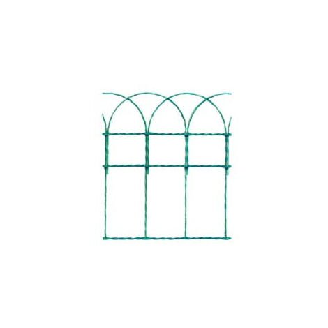 Treillis galvanisé plastifié vert 10m – Hauteur 40cm – Clôture résidentielle pour parterres de fleurs – Résistant aux intempéries – Trex