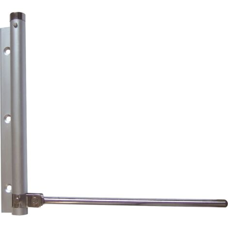 Ferme-porte à ressort en aluminium peint argenté (1/3)