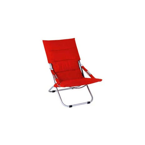 Fauteuil pliant en acier rouge - cm.50x94x63h.