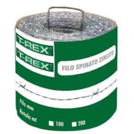 Fil de fer barbelé galvanisé 100 m – Acier galvanisé à chaud – Résistance optimale – Pour sécuriser zones agricoles et industrielles – T-Rex