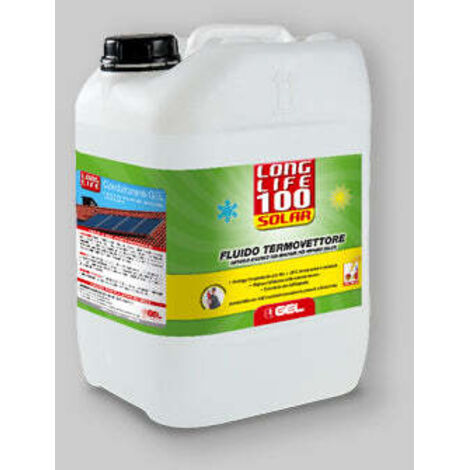 Fluide caloporteur pour systèmes solaires "Long Life 100 Solar" Bidon de 10 litres.