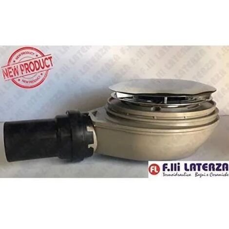 Geberit – Siphon douche à l'italienne 90 mm – Garde d'eau 30 mm – Débit 0,65 l/s – Couvercle chromé brillant – Installation facile
