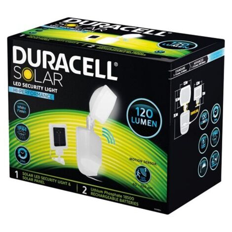 Projecteur solaire LED avec capteur SL001BDU Duracell (1/2)