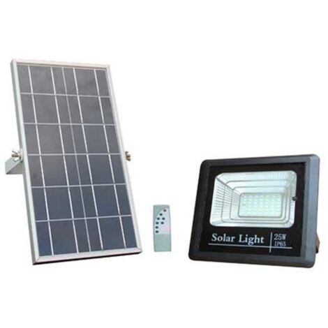Optonica – Projecteur solaire étanche 12W – Lumière blanche froide 6000K – 500 lumens – Autonomie 12-16h – Installation rapide sans câblage