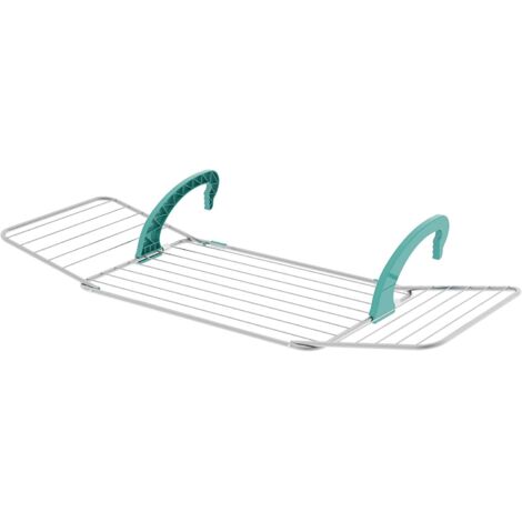 Séchoir à linge balcon 18 mètres – Acier peint et inoxydable – Pliable pour rangement compact – Capacité 8 kg – Dimensions 181x25x55 cm – Colombo (1/5)