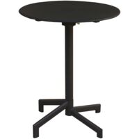 Table ronde Ø60 cm Fermable Outdoor pour bars et pubs de publication avec structure et haut en acier bazar Black