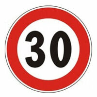 Panneau de limite de vitesse de la route 30 Km/H