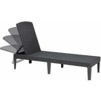 Roard Jaipur Effet de rotin chaise de pont de jardin Black
