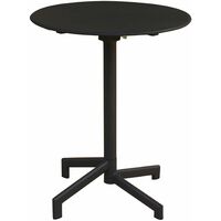 Table ronde Ø60 cm Fermable Outdoor pour bars et pubs de publication avec structure et haut en acier bazar Black