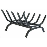 Bruciolegna pour la cheminée rectangulaire en fer forgé de fer grillé en fer grillé pour la cheminée 7 barre 54x32xH15 cm