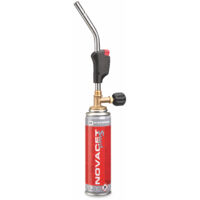 Chalumeau soudeur à flamme bi-gaz – Allumage piézo – Utilisation optimale en position inversée – Raccord fileté 7/16" – Heunert