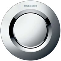 Commande pneumatique à un seul bouton. Version encastrable en chrome poli
