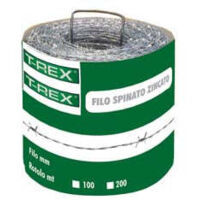Fil de fer barbelé galvanisé 100 m – Ø 1,7 mm – Pour clôtures agricoles et industrielles – Acier traité contre la corrosion – T-Rex