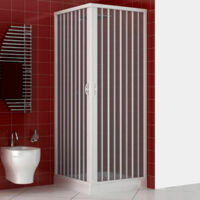 Box doccia Luna 80x100 cm in pvc apertura soffietto centrale