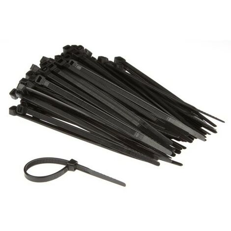 100 Colliers de serrage noirs 100x2,5mm
