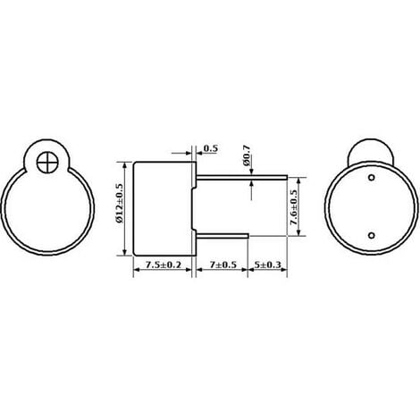 MICRO BUZZER 12Vcc TYPE CI - SCELLE SV4/12-SN RI9682
