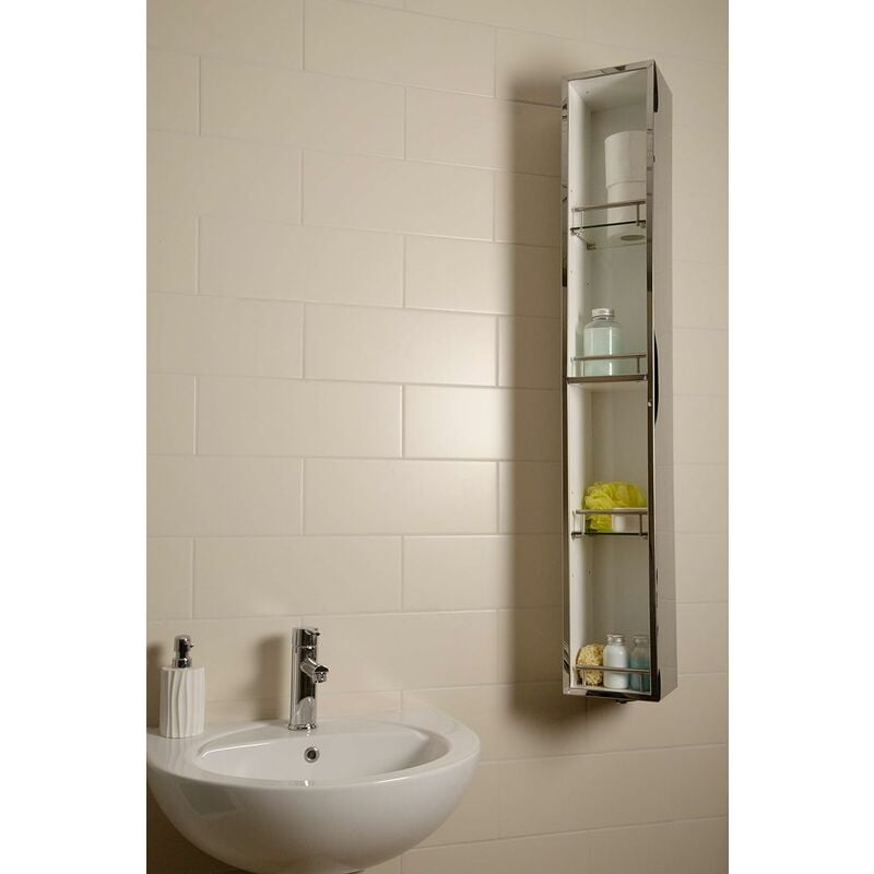 Croydex Ottawa 120 Cm Tall Spinning, Croydex Ottawa Tall Spinning Mirrored Bathroom Cabinet