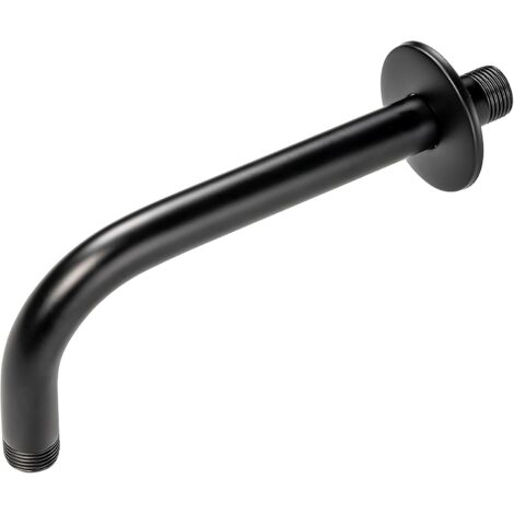 Croydex Presion Pressure Boost Shower Arm, 210mm, Matt Black, Water Saving (1/5)