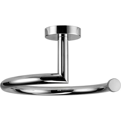 Croydex Chrome Wall Mounted Towel Ring Holder, Flexi-Fix - Knightsbridge