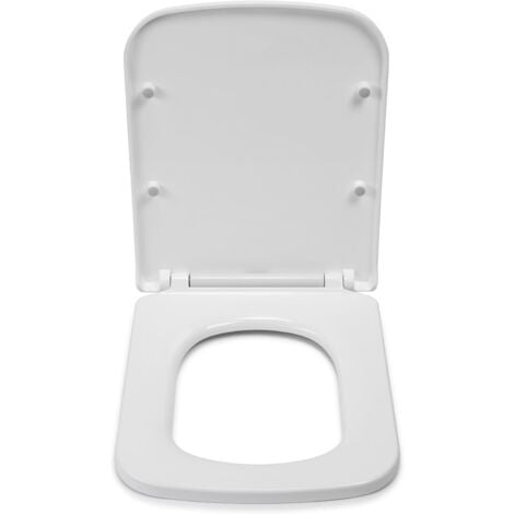 Croydex Square Flexi-Fix Toilet Seat with Soft Close and Quick Release - Leven