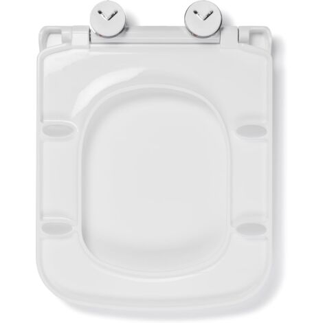 Croydex Square Flexi-Fix Toilet Seat with Soft Close and Quick Release - Leven