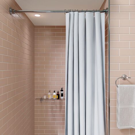 Croydex Stick 'n' Lock Premium Telescopic Shower Cubicle Rod in Chrome 70-110cm (1/5)