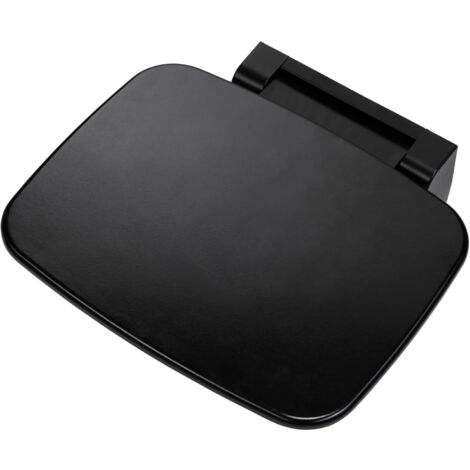 Croydex Shower Seat Wall Mounted Fold Away Space Saving, Black