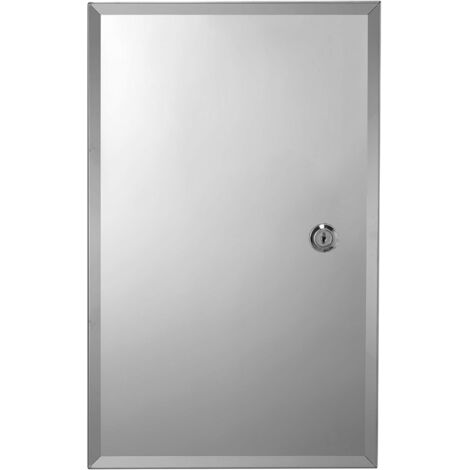 Croydex Lockable Medicine Cabinet Stainless Steel, 40 x 25cm - Trent