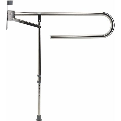 Croydex Stainless Steel Foldaway Hand Rail with Drop Down Leg (1/5)